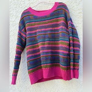 Beautiful indie oversized multicolor sweater